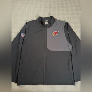 Arizona Cardinals Black & Gray Full Zip Jacket Size 46